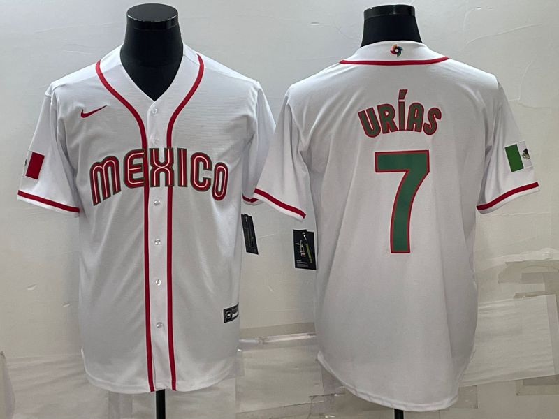 Men 2023 World Cub Mexico #7 Urias White Nike MLB Jersey->more jerseys->MLB Jersey